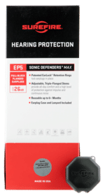 SureFire EP5 Sonic Defenders Full-Block Flanged Earplugs features a reusable design